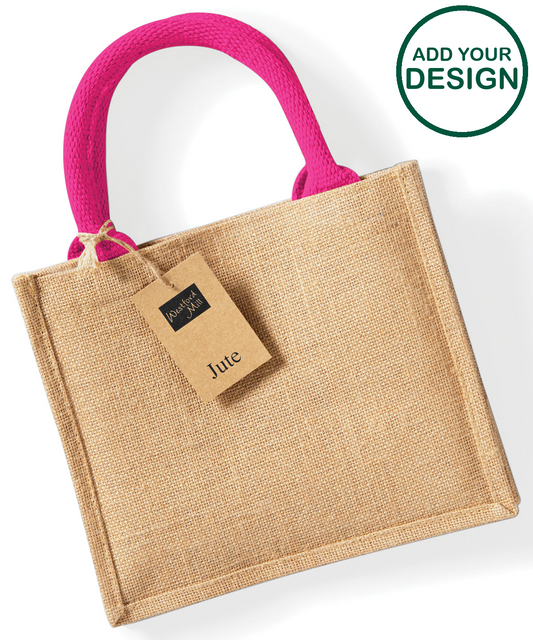 Jute mini gift bag