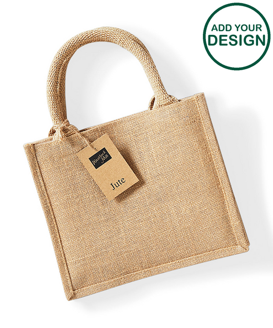 Jute mini gift bag