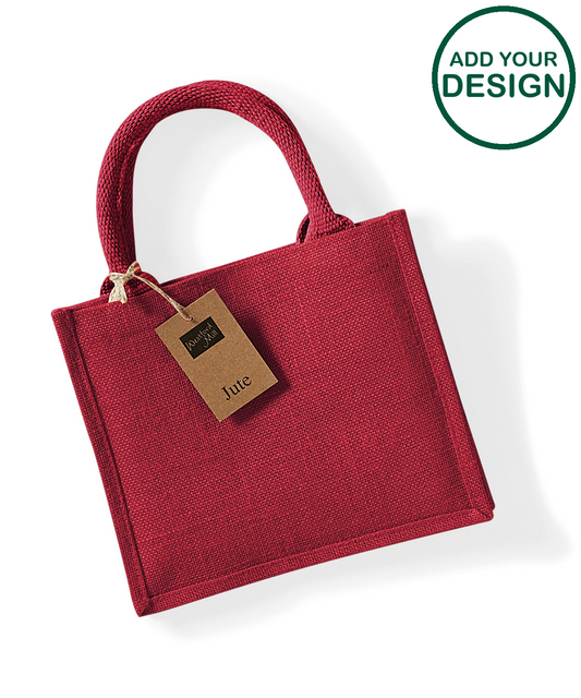 Jute mini gift bag