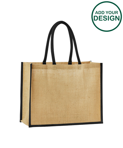Natural starched jute classic shopper