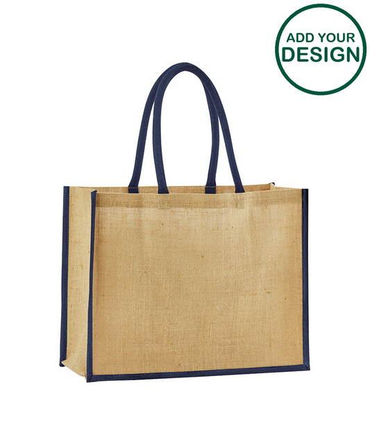 Natural starched jute classic shopper