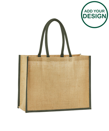 Natural starched jute classic shopper