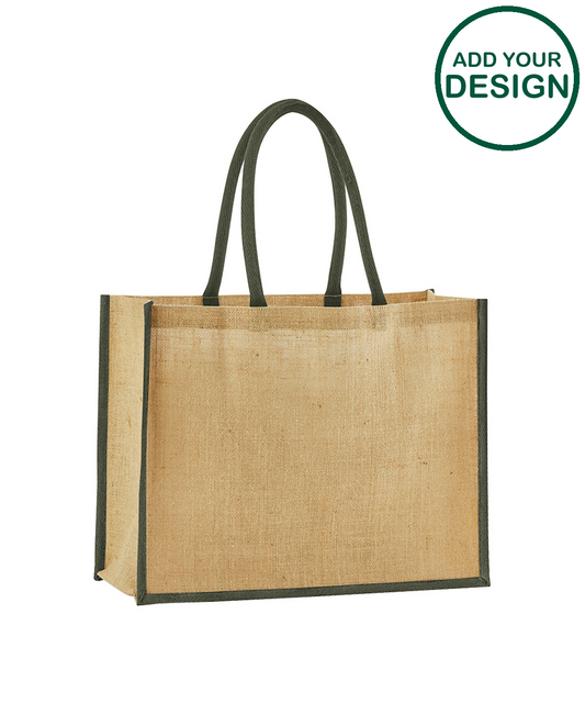 Natural starched jute classic shopper
