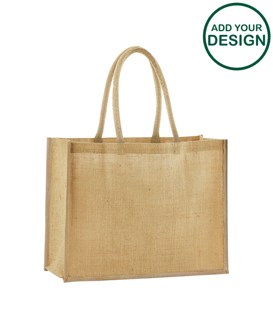 Natural starched jute classic shopper