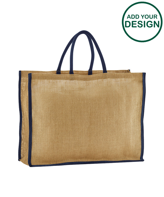 Natural starched jute market shopper