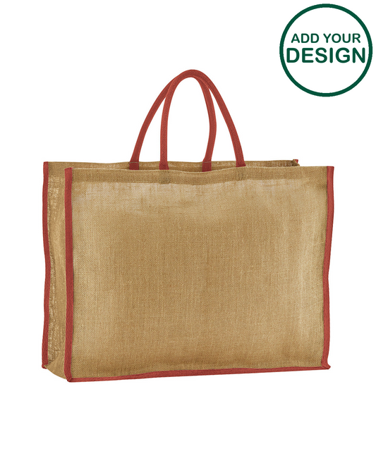 Natural starched jute market shopper