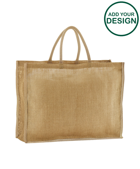 Natural starched jute market shopper