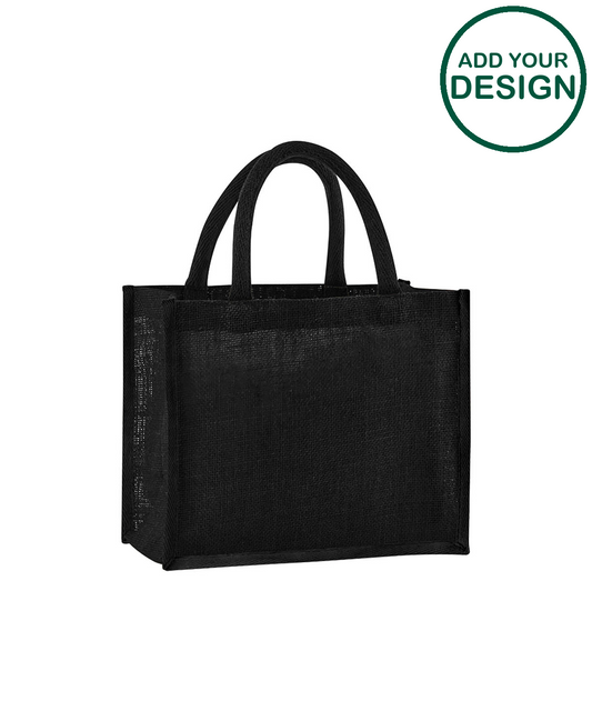 Natural starched jute midi tote