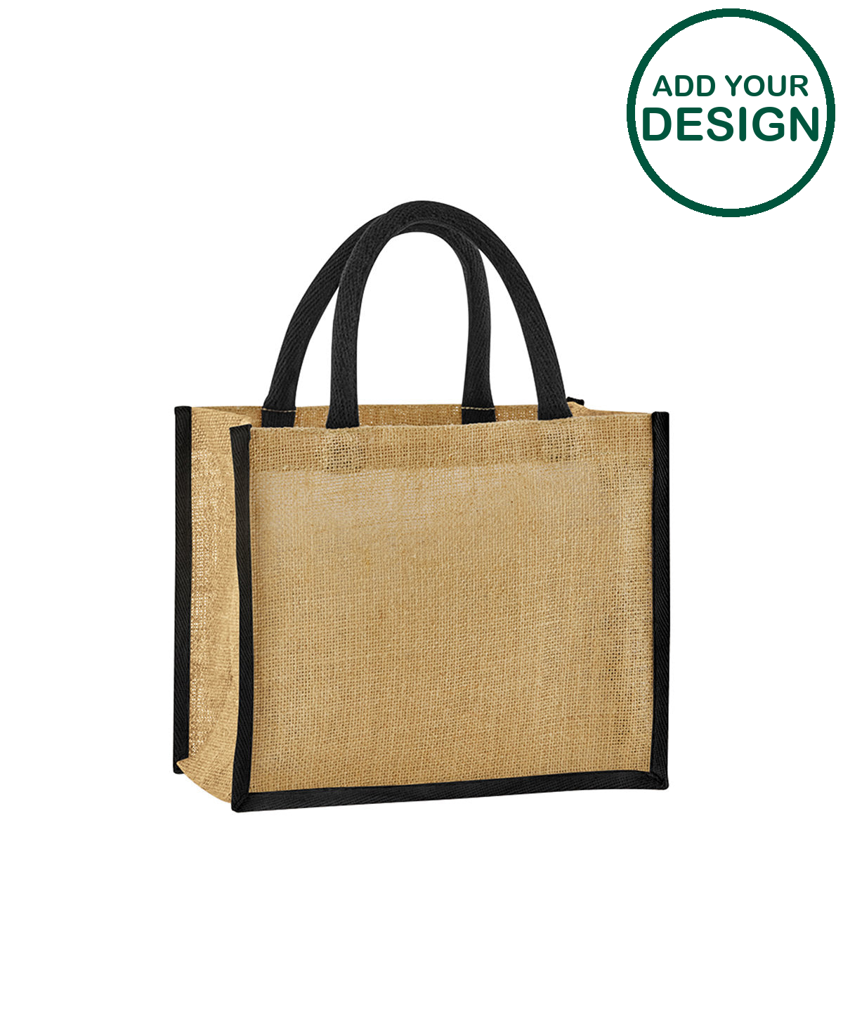 Natural starched jute midi tote