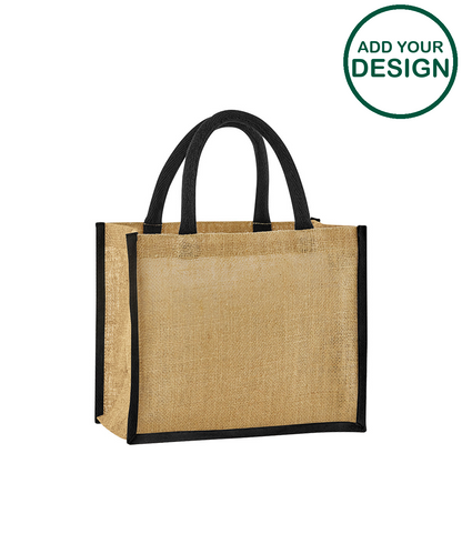 Natural starched jute midi tote