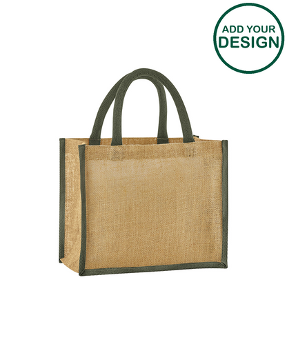 Natural starched jute midi tote