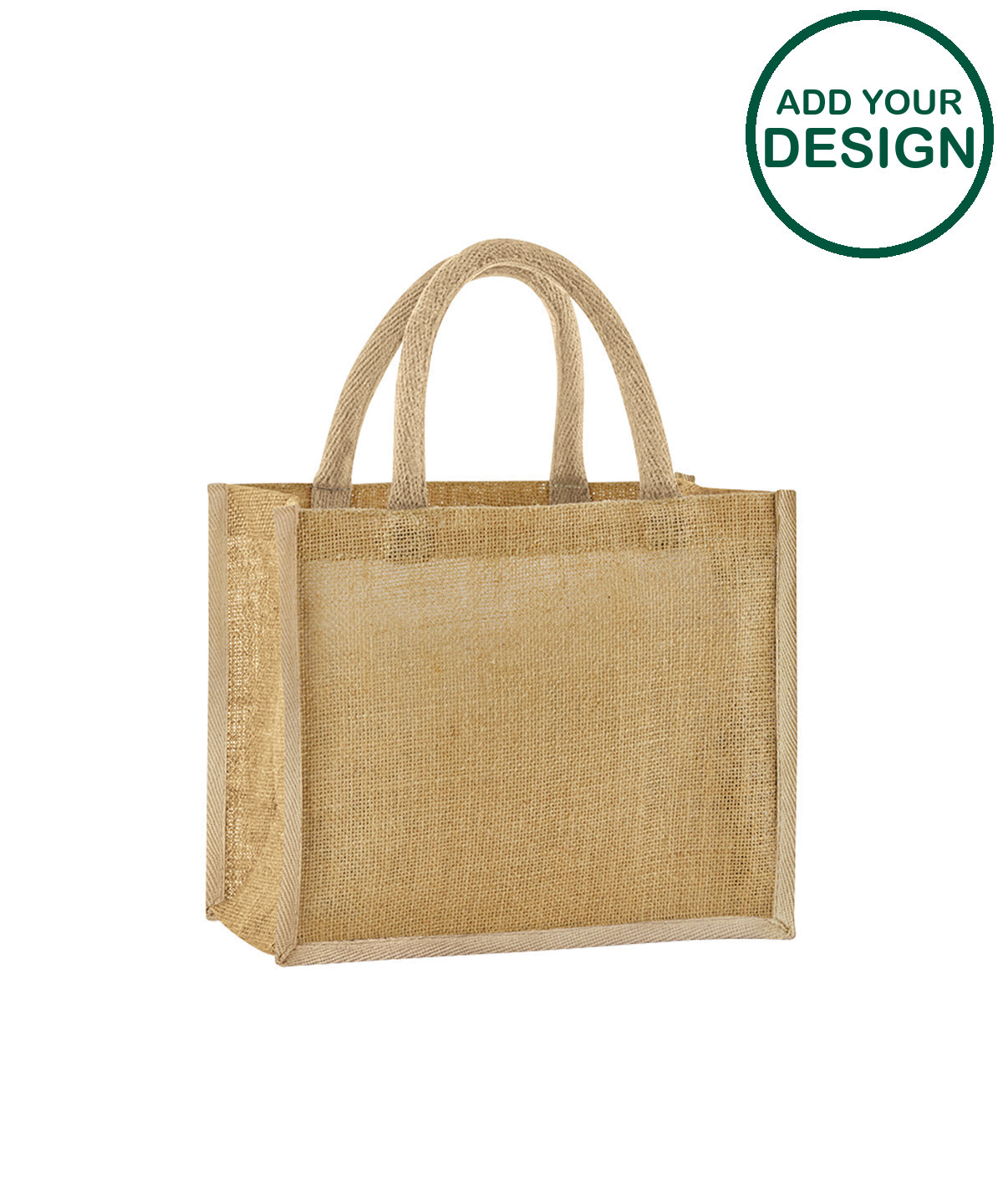 Natural starched jute midi tote