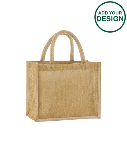 Natural starched jute midi tote