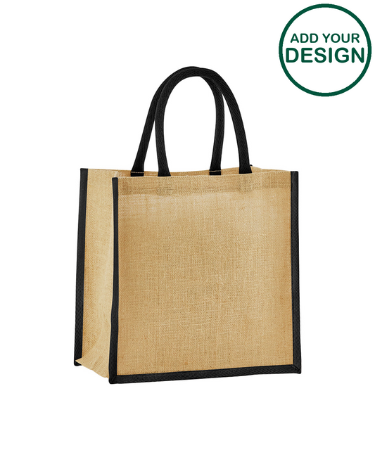 Natural starched jute mini gift bag