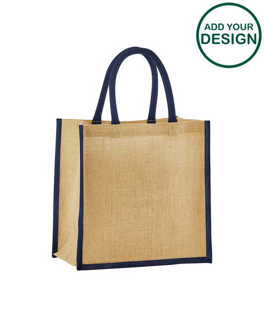 Natural starched jute mini gift bag