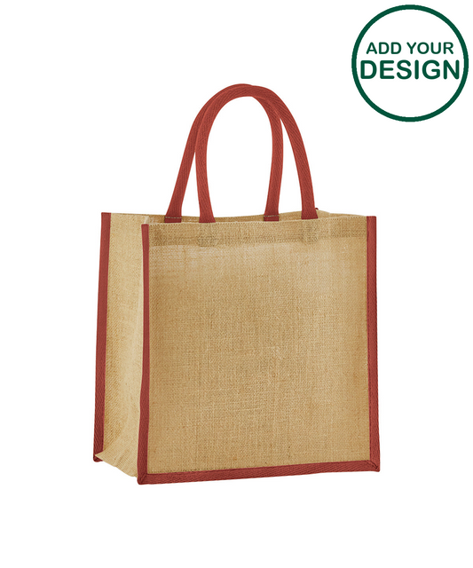 Natural starched jute mini gift bag