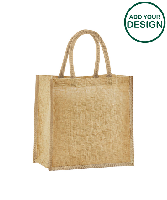 Natural starched jute mini gift bag