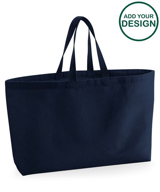Oversized canvas tote bag