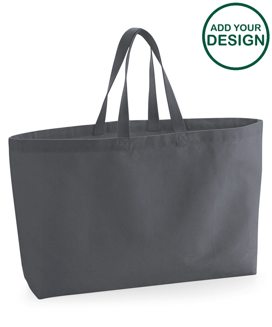 Oversized canvas tote bag