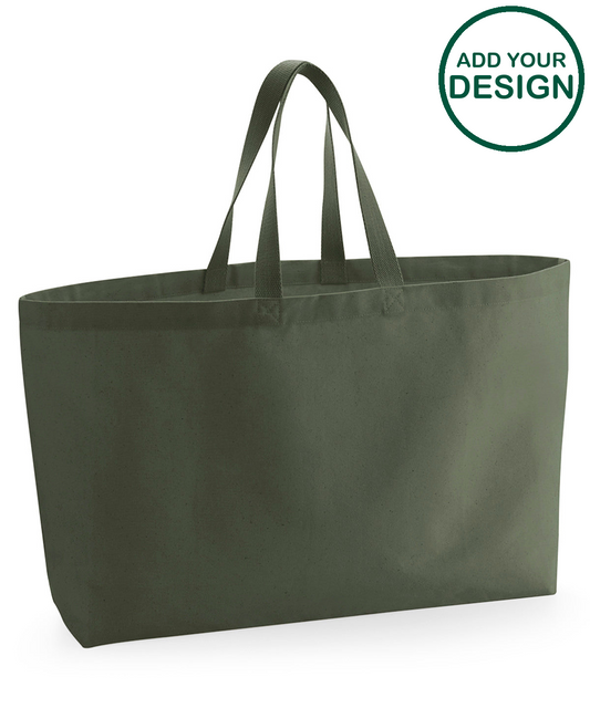 Oversized canvas tote bag