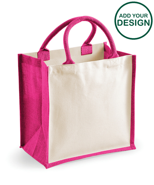 Printers midi jute tote