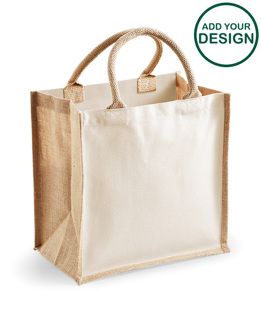 Printers midi jute tote