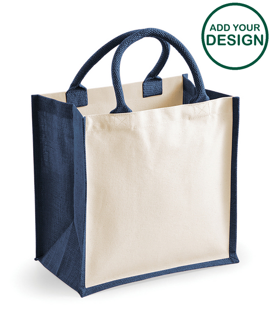 Printers midi jute tote
