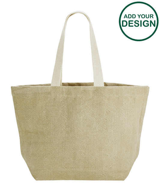 Soft washed jute beach bag