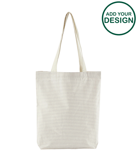 Striped organic cotton tote