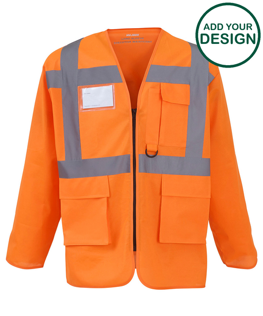 Hi-vis executive long sleeve waistcoat (HVJ800)