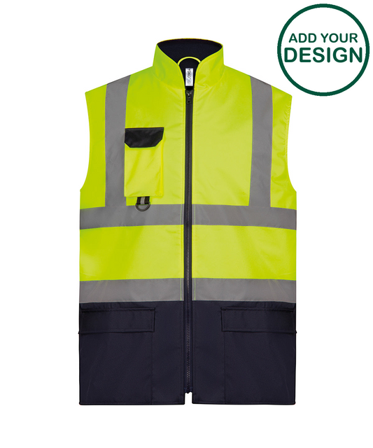 Hi-vis padded bodywarmer (HV005)