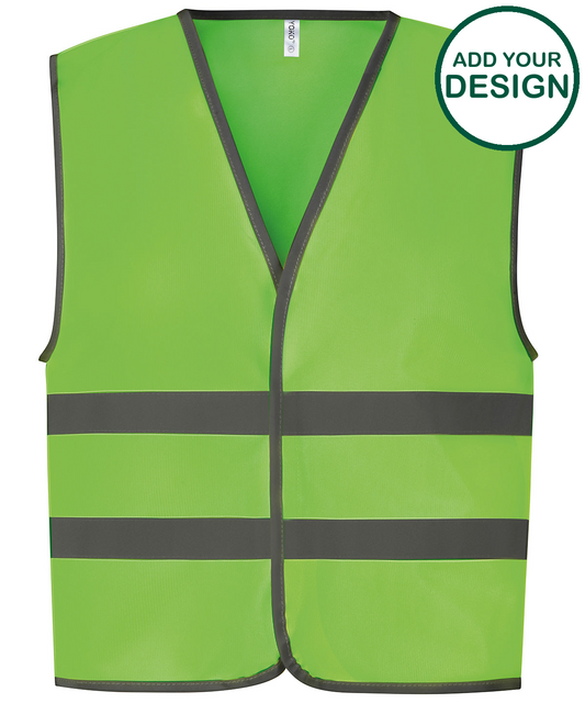 Hi-vis reflective border kids waistcoat (HVW102CH)