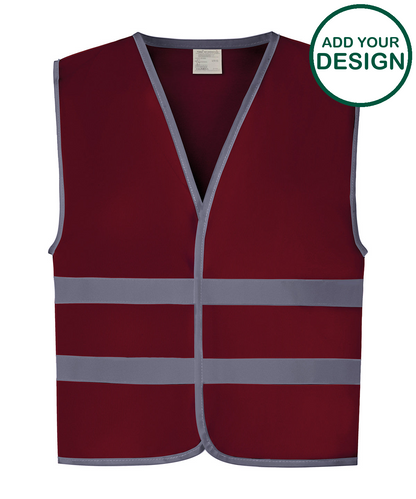 Hi-vis reflective border kids waistcoat (HVW102CH)