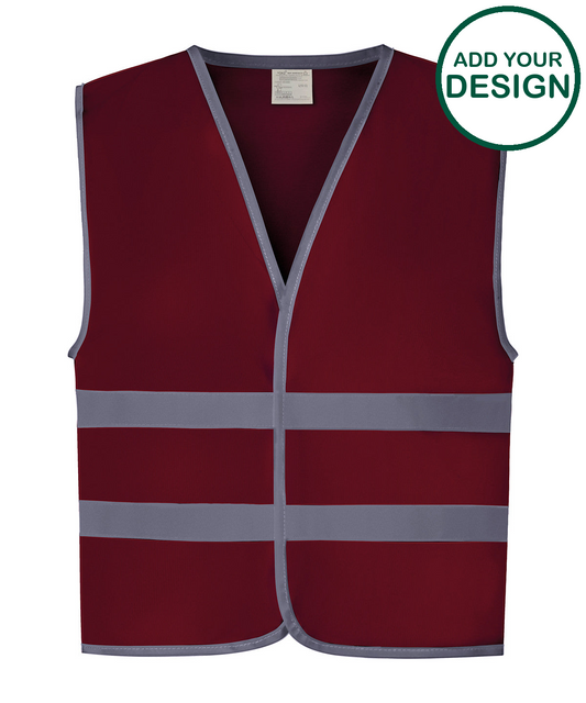 Hi-vis reflective border kids waistcoat (HVW102CH)