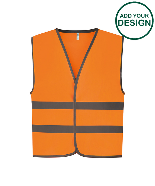 Hi-vis reflective border kids waistcoat (HVW102CH)