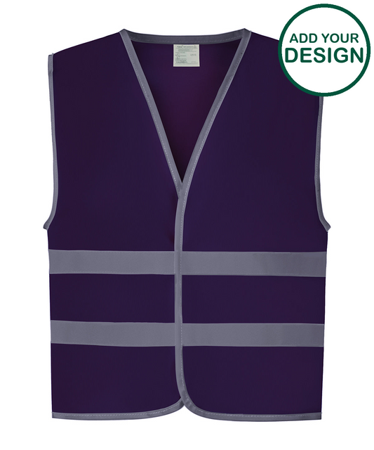 Hi-vis reflective border kids waistcoat (HVW102CH)