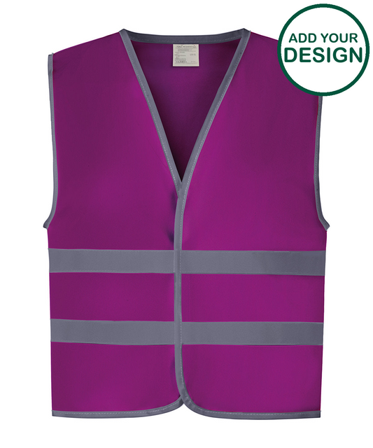 Hi-vis reflective border kids waistcoat (HVW102CH)