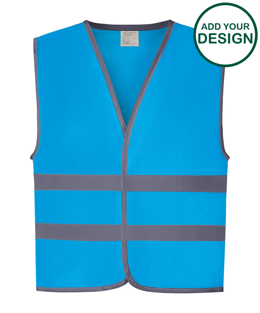 Hi-vis reflective border kids waistcoat (HVW102CH)