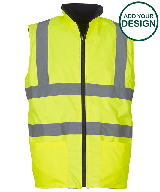 Hi-vis reversible fleece bodywarmer (HV008F)