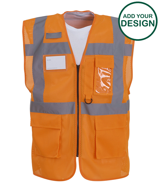 Hi-vis top cool open-mesh executive waistcoat (HVW820)