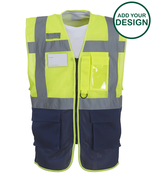 Hi-vis top cool open-mesh executive waistcoat (HVW820)