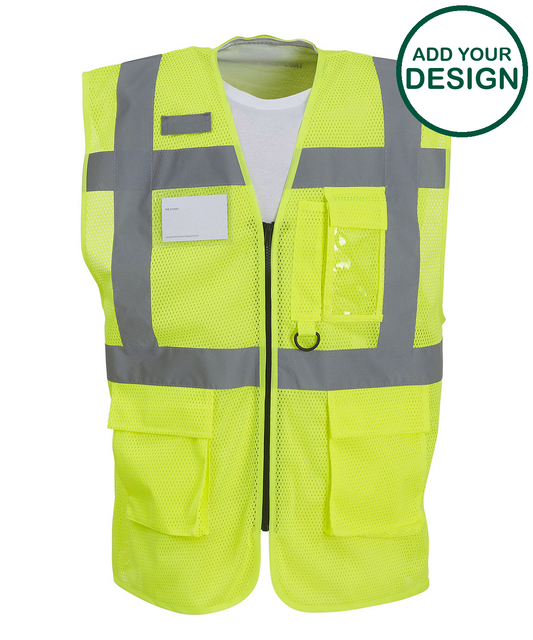 Hi-vis top cool open-mesh executive waistcoat (HVW820)