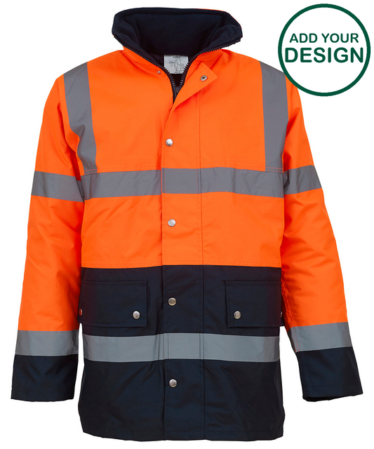 Hi-vis two-tone motorway jacket (HVP302)