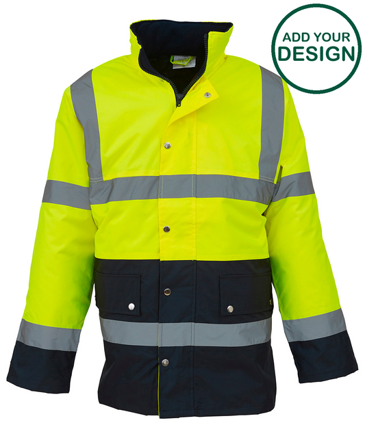 Hi-vis two-tone motorway jacket (HVP302)