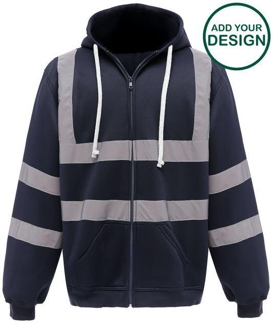 Hi-vis zip hoodie (HVK07)