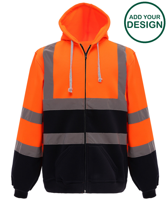 Hi-vis zip hoodie (HVK07)