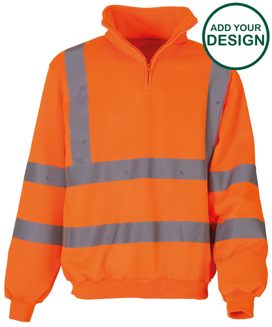 Hi-vis ¼ zip sweatshirt (HVK06)