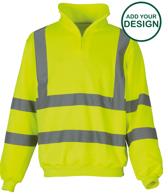 Hi-vis ¼ zip sweatshirt (HVK06)