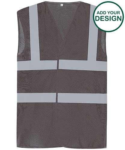 Top cool open mesh 2-band-and-braces waistcoat (HVW120)