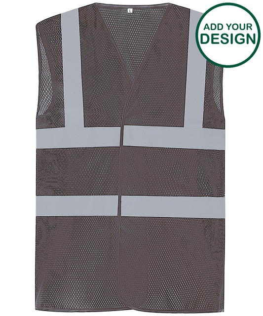 Top cool open mesh 2-band-and-braces waistcoat (HVW120)